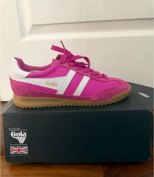 Gola hot pink and white sneakers - Image 3