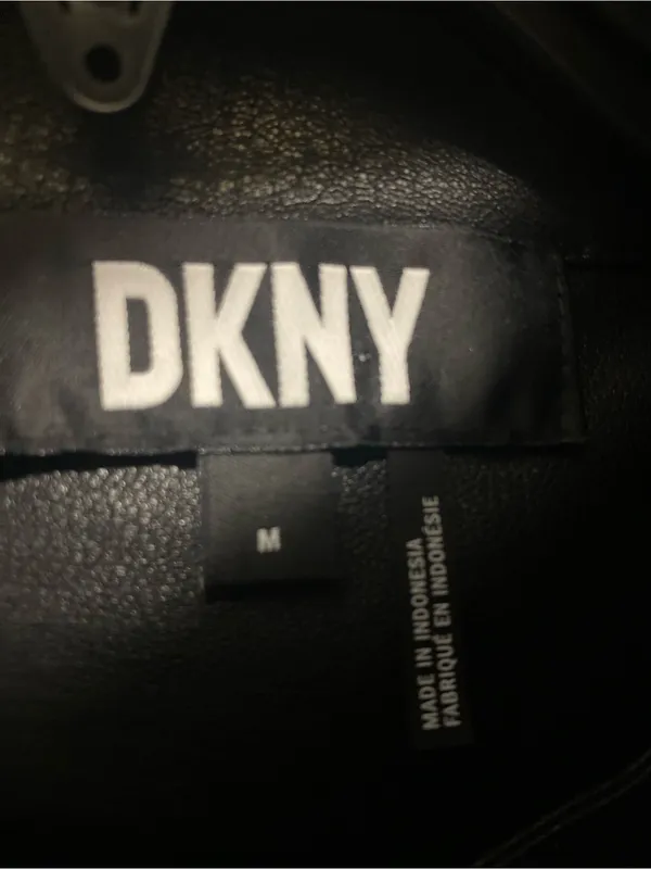 DKNY Black Short-Sleeve Button Front Blouse - Image 3