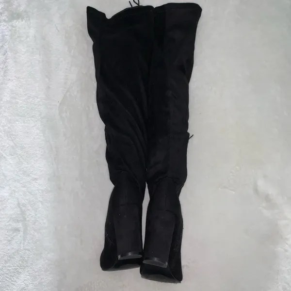 Rampage Womens Knee Hi Boots Black Over Knee Adjustable Strap size 9 - Image 5