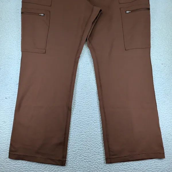 Duluth Trading Co Noga Namastash Bootcut Pants Brown Cargo Womens XXL Reg 52836 - Image 7