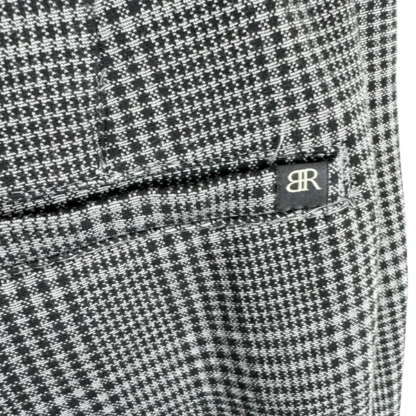 Banana Republic Black White Houndstooth Cropped High Rise Dress Pants Trousers 8 - Image 4