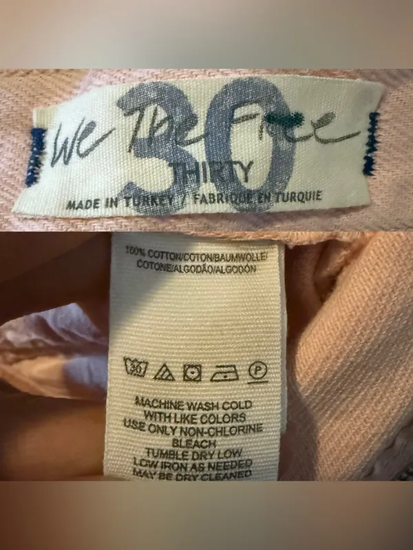 NWT Free People Womens Pants Jeans Light Pink High Waist Soft Retro Size 30 - Image 10