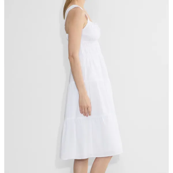 Aritzia Sunday Best Martine Cotton Poplin White Tiered Midi Dress NWT Size XS - Image 2