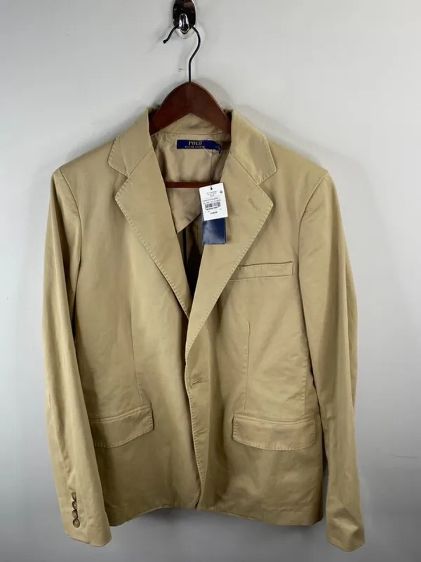 Polo Ralph Lauren Khaki Mckenzie Twill Blazer Sports Jacket Size 6 - Image 2
