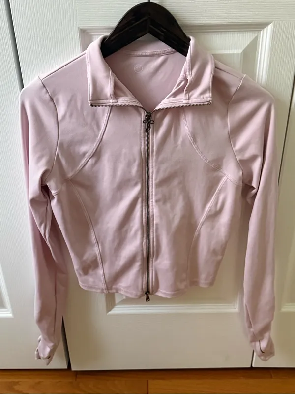 Gilly Hicks Active Recharge Bow Double Zip Jacket in Light Lilac - Image 2