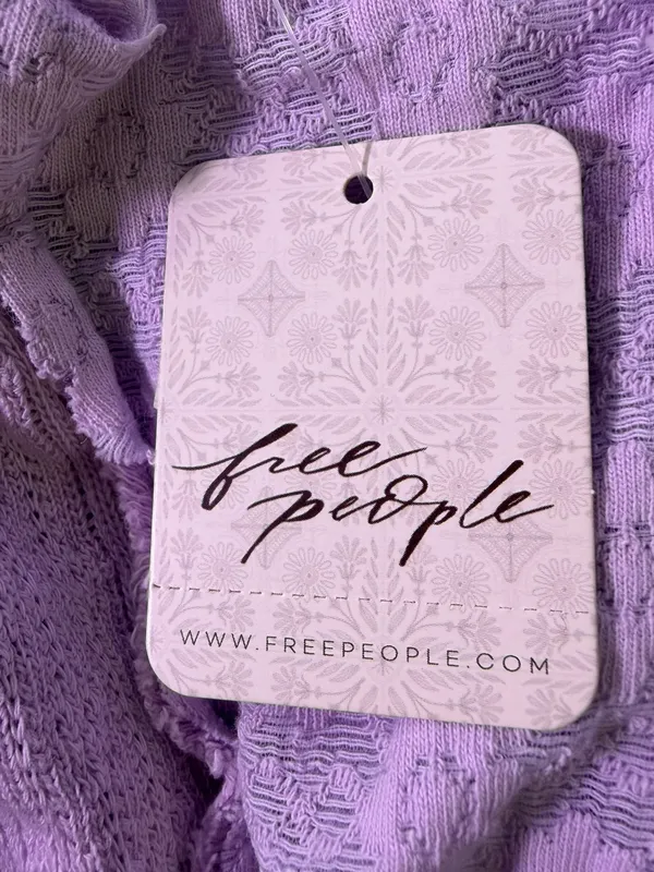 Free People Light Pink Ruffled Cable Knit Mock Turtleneck Sweater - Image 10