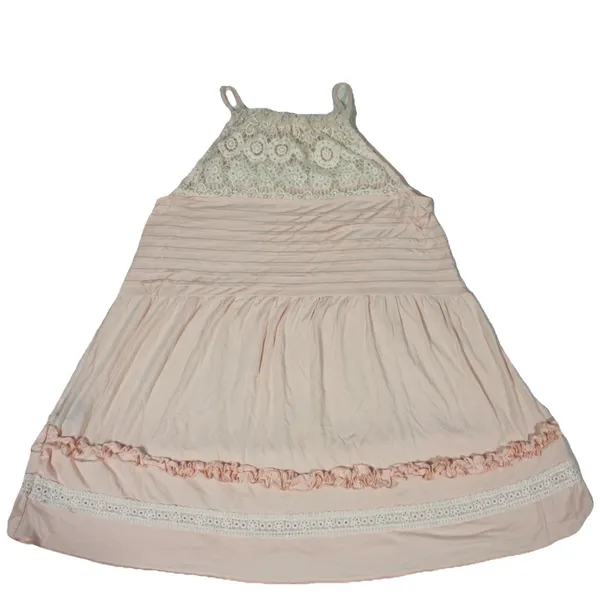 POL Women's‎ Medium Pink Ruffle Tunic Tank Top Lace Beads Preppy Girlhoodcore - Image 8