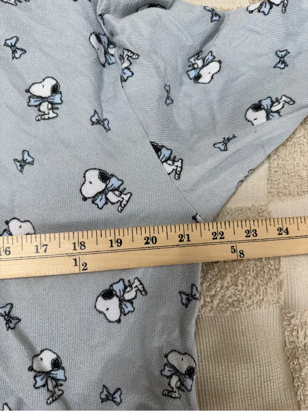Ae American Eagle Peanuts Bow Plush Pj Pajama Set -‎ Women’s M - Image 6