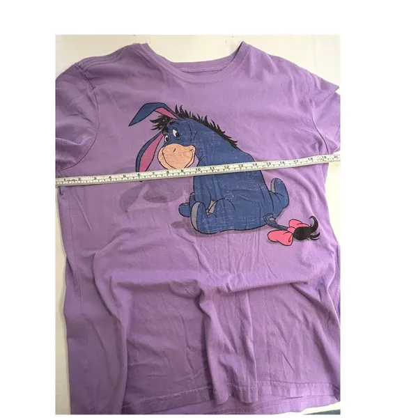 Disney Store Light Purple Eeyore Graphic T-Shirt Size Large - Image 2