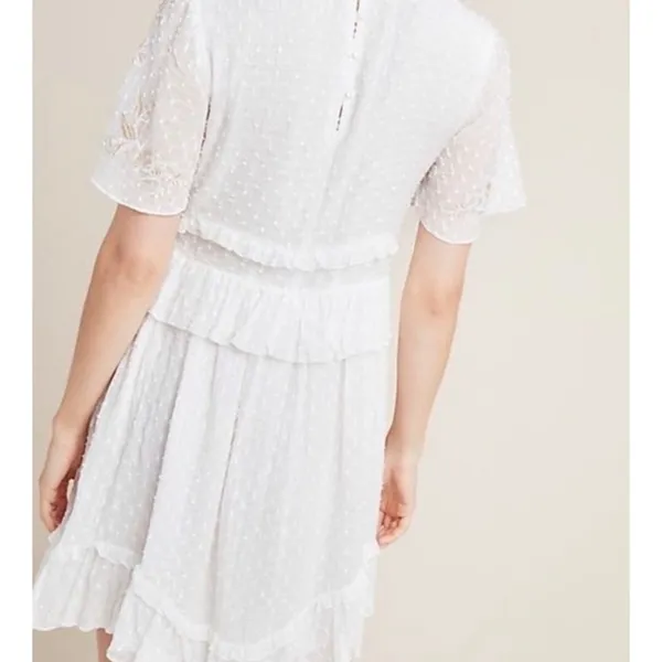 Anthropologie Ranna Gill Basilia Embroidered Tunic Dress Women Size Large - Image 10