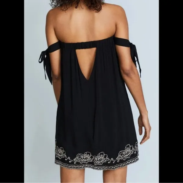 L*Space Sweet Dreams Mini Dress Sleeveless Embroidered Swim Cover Up White Lotus - Image 2