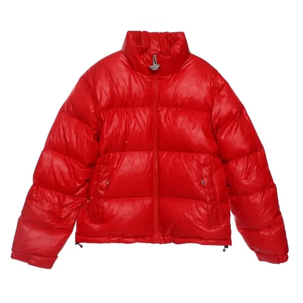 Boys Lie Red Puffer Logo Jacket in Red M/ L - Image 3