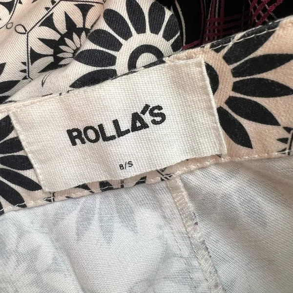 Rolla’s Floral Printed 100% Cotton‎ Straight Jeans size 8 Small Casual Preppy - Image 8
