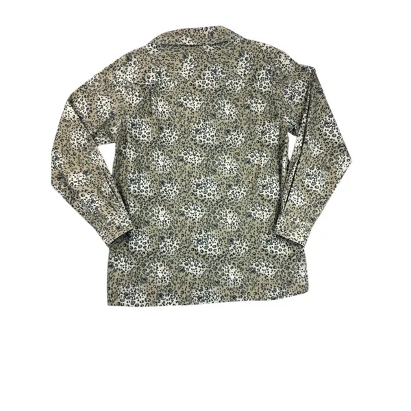 Vintage Leopard Print Rhinestone Button Up Shirt Quacker Factory Animal Print Sm - Image 8