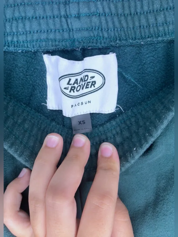 PACSUN x LAND ROVER Vintage Style Teal Graphic Sweat Shorts - Image 8