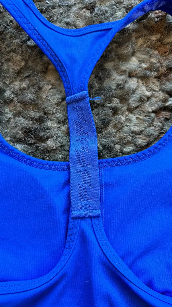 Fabletics workout top in blue - Image 6