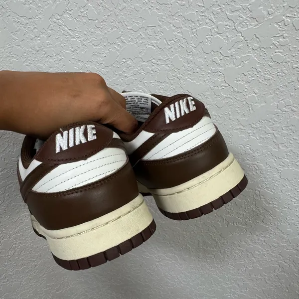 Nike Men's Chocolate Brown and White Sneakers - Image 3