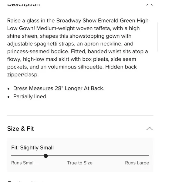Lulu’s Broadway Show Emerald Green High-Low Gown Size M - Image 4