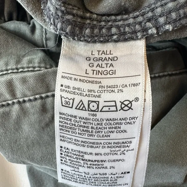 Old Navy Womens Large Gray High-Rise OG Chino Pants w/ Elastic Waist - Image 2