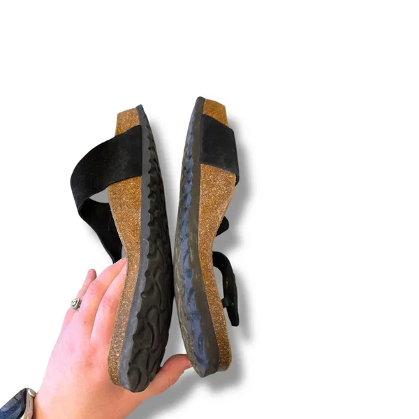 Birkenstock Betula Gizeh Thong Sandals Women's Size 40 Black Suede‎ Comfort Arch - Image 2