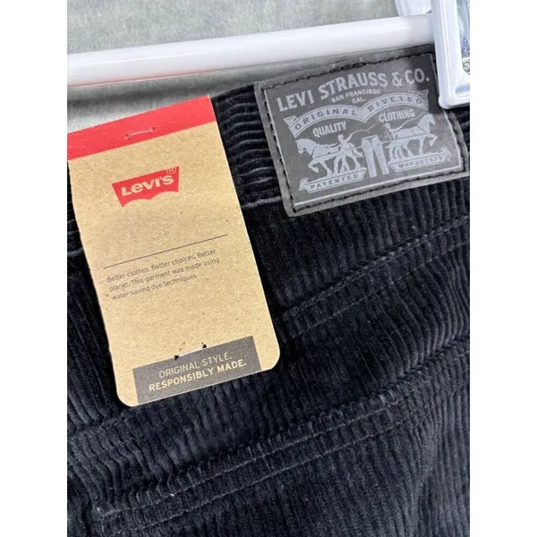 Levi's‎ Women's Corduroy Black Pants 29x30 Casual Straight Winter - Image 3
