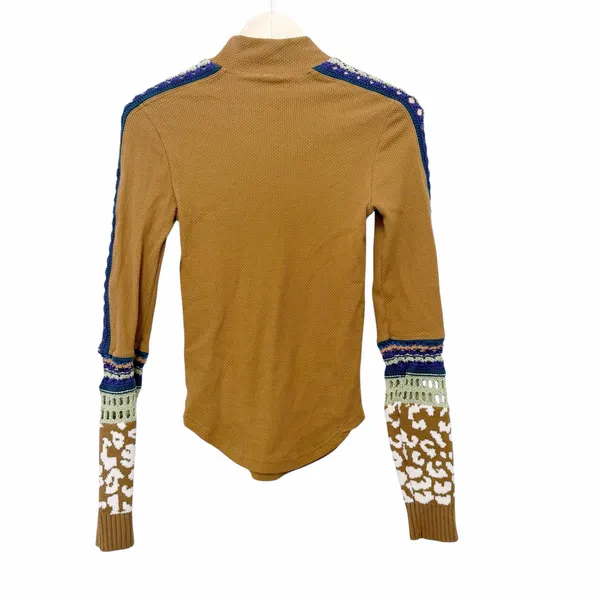 Free People Switch It Up Sienna Thermal Long Sleeve Shirt Sz S - Image 7