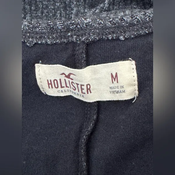Hollister Charcoal Knit ribbed cold shoulder long sleeve soft Dress Euc medium - Image 7