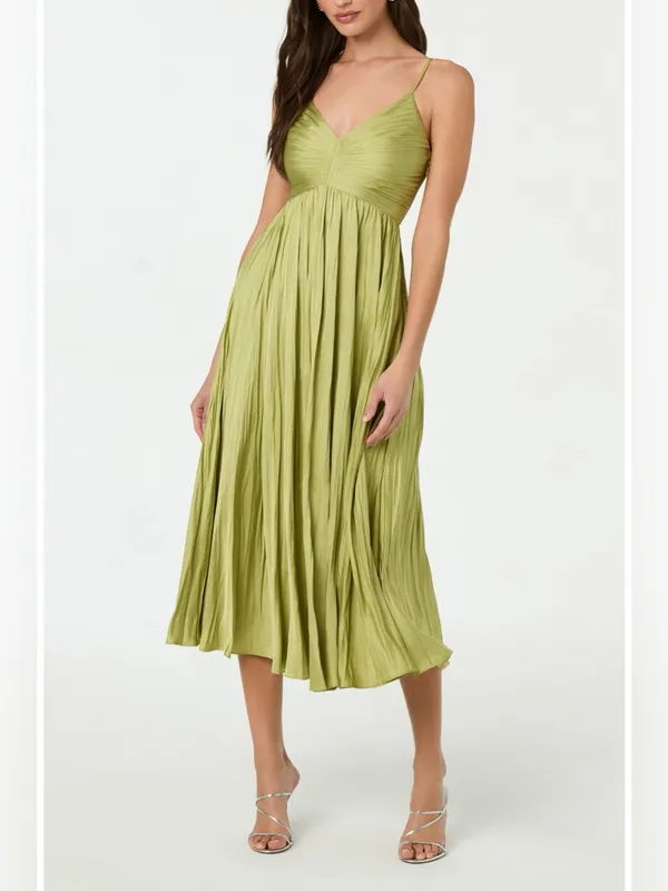 ASTR The Label Maeve Midi Dress in Lime XL - Image 7