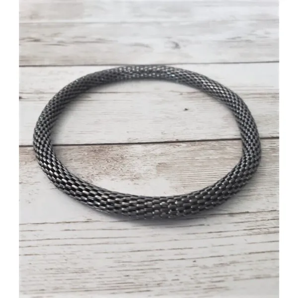 Vintage Bracelet / Bangle Metallic Dark Gray - Image 3