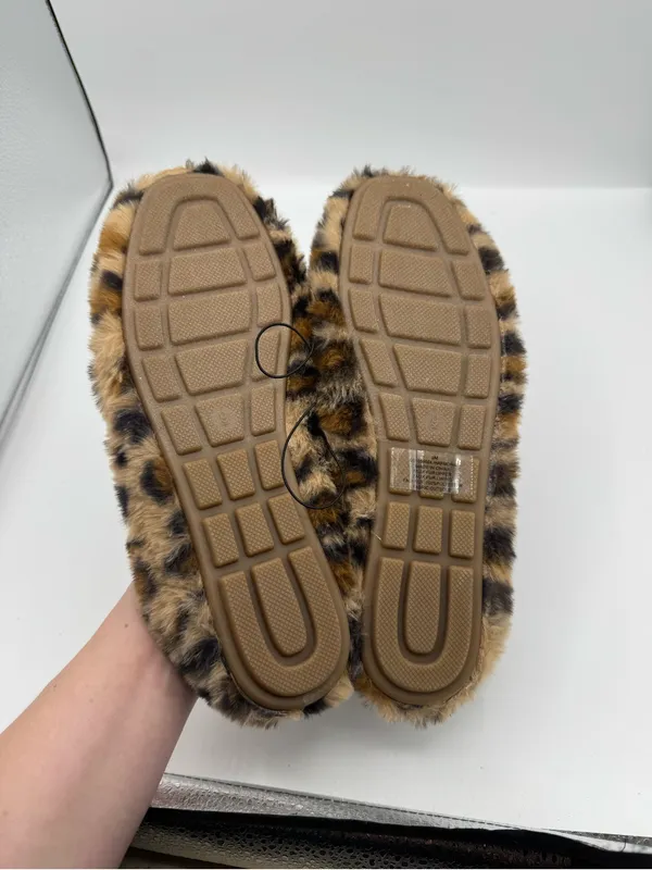MIA Harmonie Mules Womens 9 Leopard New Faux Fur Slip On Cozy Fall Luxe Mules - Image 2
