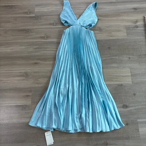 NWT Abercrombie & Fitch Giselle Pleated Cutout Maxi Dress Light Blue Women Small - Image 2