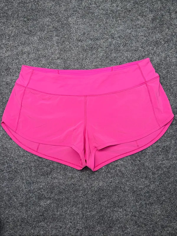 Lululemon Speed Up Shorts in the bright Sonic Pink colorway - Image 2