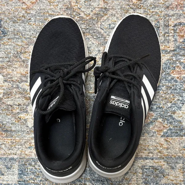 Adidas Cloudfoam Black and White Athletic Shoes - Image 5