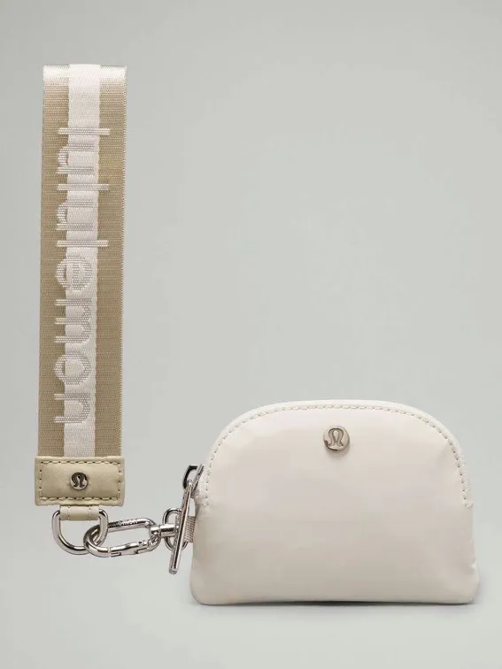 Lululemon Dual Pouch Wristlet *Wordmark Raw Linen / White Opal / White - Image 7