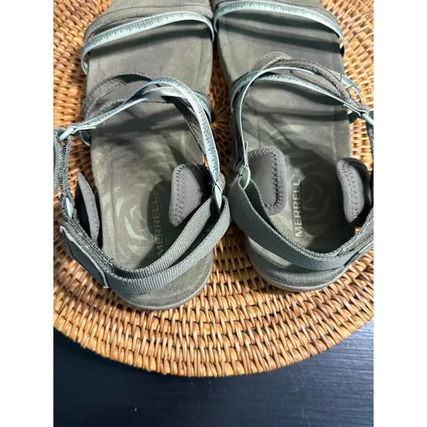 Merrell Terran 3 Cush Lattice Sandals Olive‎ Green Womens 10 Hiking Sandals - Image 6