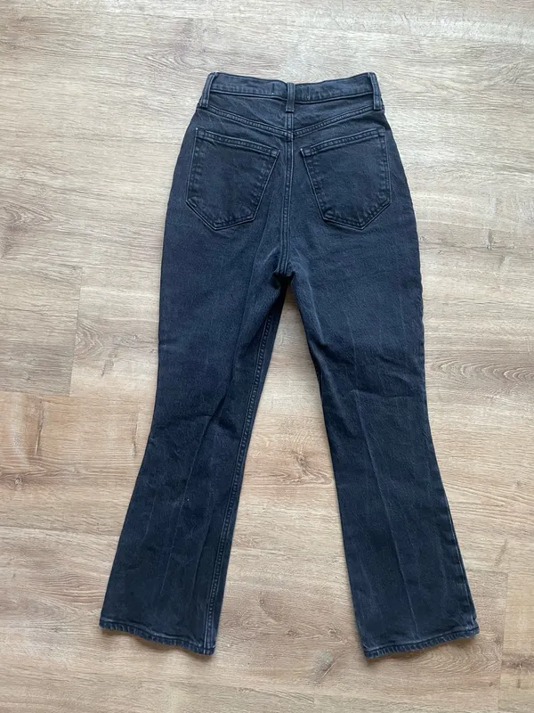 Abercrombie & Fitch Curve Love The Kick Flare Jeans Black 24 00R High Rise - Image 4