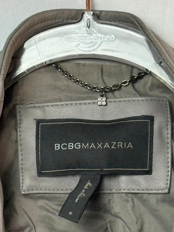 Y2K 2000s BCBGMAXAZRIA gray suede moto jacket - Image 7