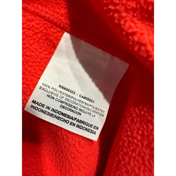 Nike Fit Therma Womens Red Fleece Full Zip Hooded Vest Size Medium vintage - Image 7