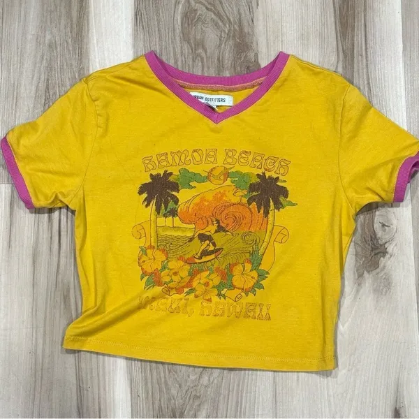 Urban Outfitters Maui Hawaii Graphic Ringer Tee Shirt Women’s Small - Image 2