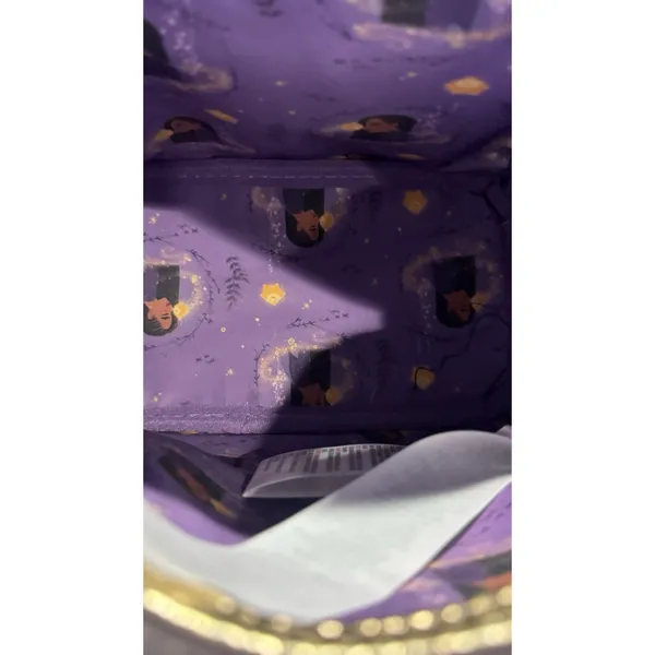 NWOT Disney Parks Wish Movie Loungefly Backpack Purple Gold Asha Star, Asha - Image 7