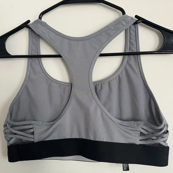 PINK - Victoria's Secret Grey Sportsbra with Branded band and Criss Cross Side Trim - Image 2