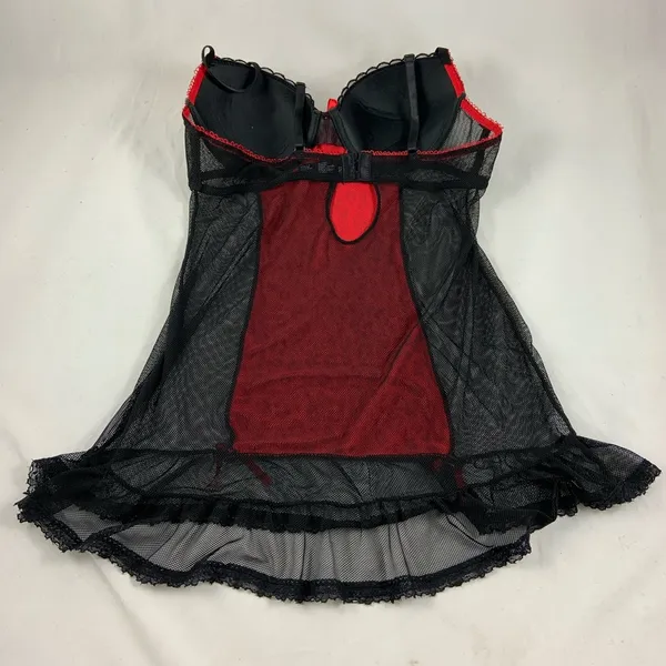 LG XOXO red black cheetah print corset bustier - Image 4