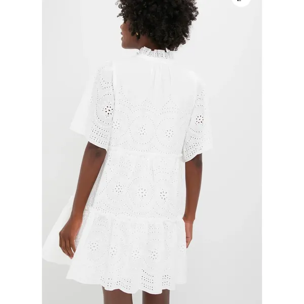 NEW Tuckernuck White Eyelet Crawford Dress Size XXS - Image 3