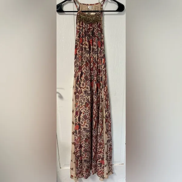 NWT Anthropologie Nikasha Beaded Bohemian Halter Maxi Dress XS - Image 4