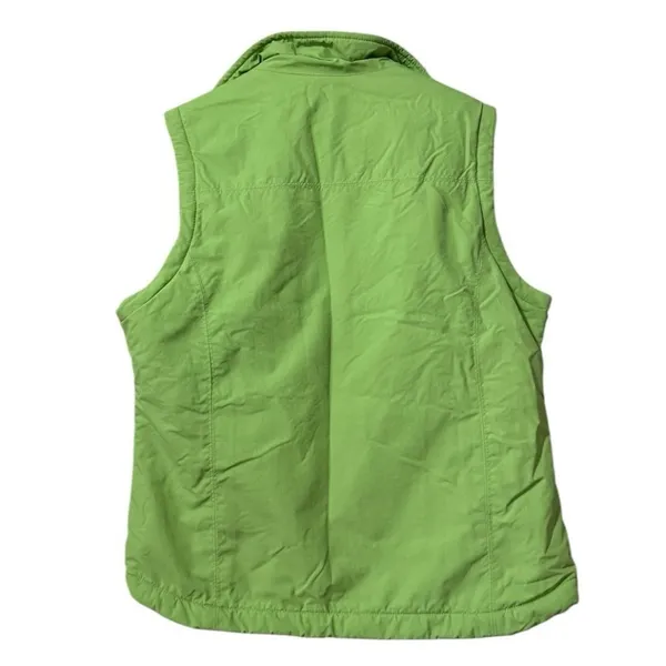 LL Bean Vest Women Size XS Regular Green‎ Full Zip Pockets Jacket Preppy Outdoor - Image 2