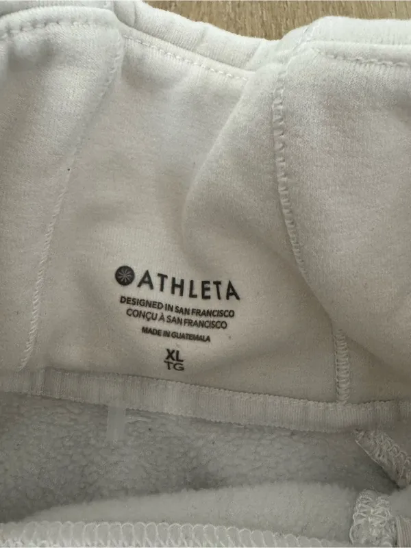 Athleta White Funnel Neck Pullover Sweatshirt - Image 5