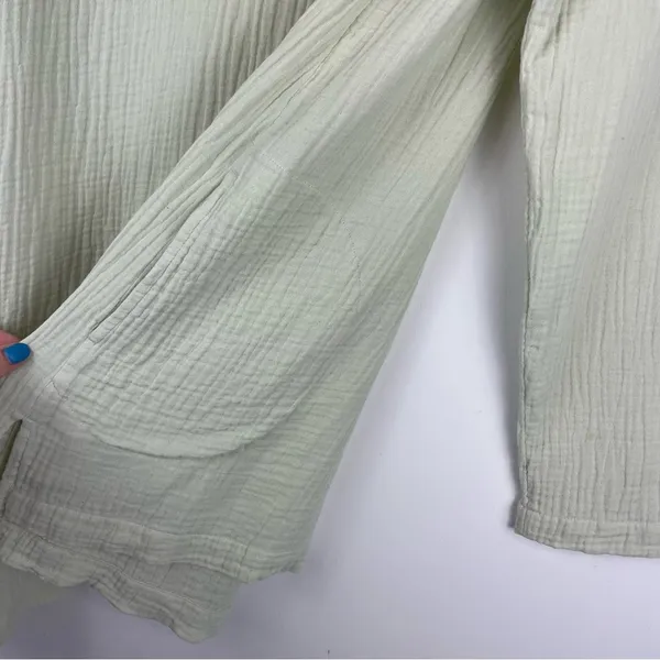 J. Jill Pure Jill Gauzey Orangic Cotton Tunic Top Sz Medium Boho Lagenlook - Image 12