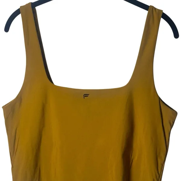 Fabletics Lydia Built In Bra Tank‎ Golden Dijon Athletic Comfort Stretch XL/XXL - Image 6
