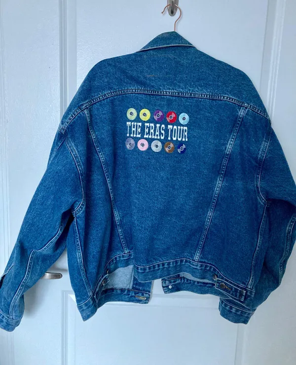 Taylor Swift The Eras Tour Embroidered vintage Jean Jacket - Image 2