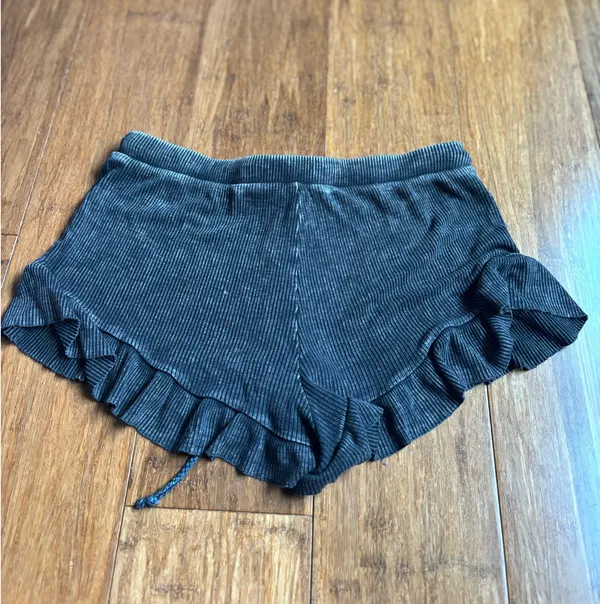 Free people movement charcoal ruffle shorts - Image 2